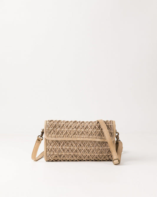 Leather Shoulder Bag BIBA Nekimi - Cream