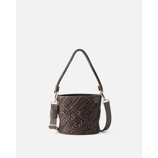 Leather Shoulder Bag BIBA Selma - Dark Brown