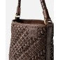 Leather Shoulder Bag BIBA Selma - Dark Brown