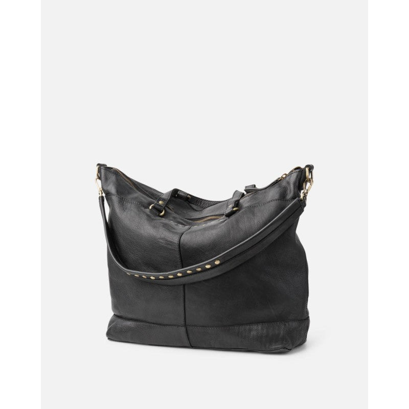 Leather Shoulder Bag BIBA Stowe - Black