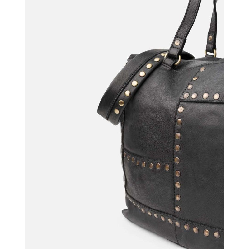 Leather Shoulder Bag BIBA Stowe - Black