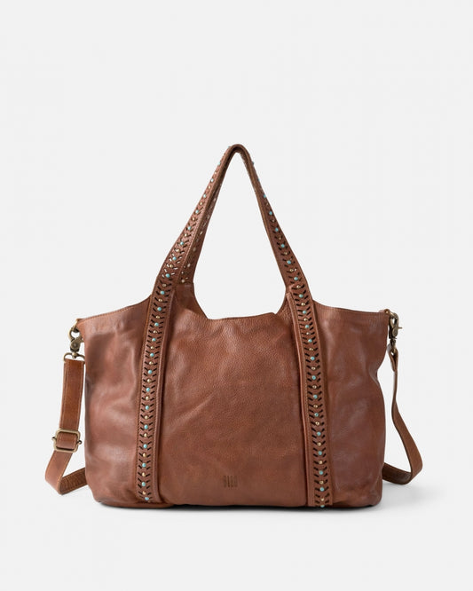 Leather shoulder bag BIBA Winkler - Tan