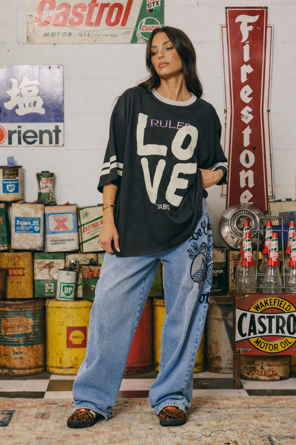 The Oversized Love Revolution Tee - Black