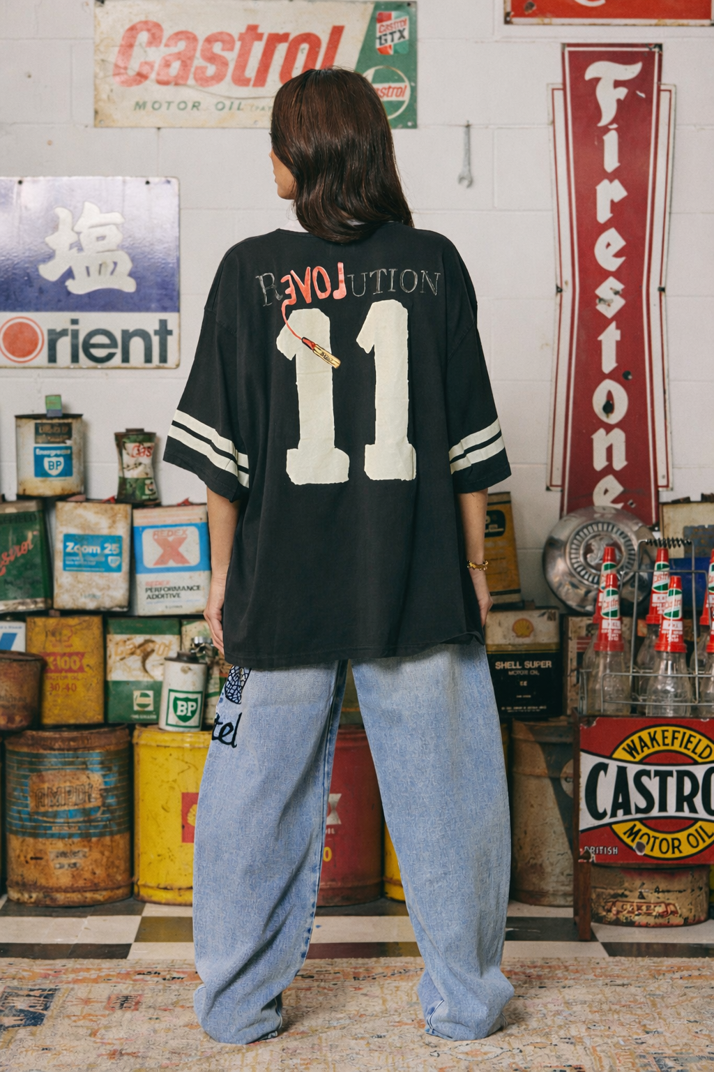 The Oversized Love Revolution Tee - Black