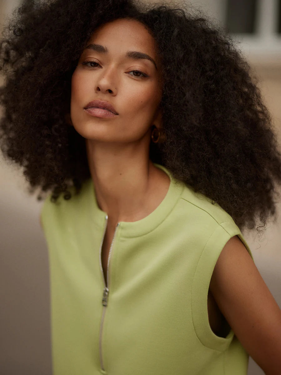 Simmons Half-Zip Tank - Fern