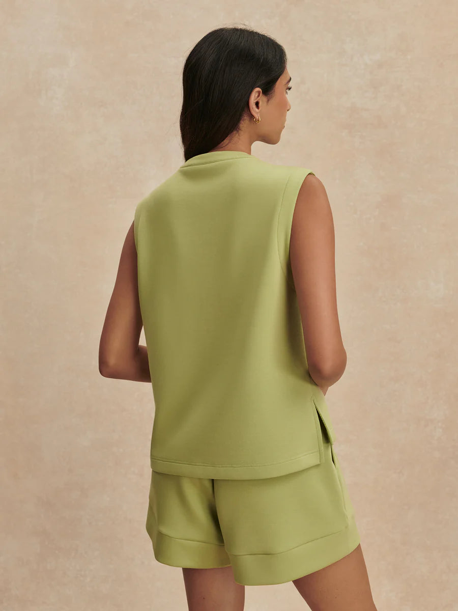 Simmons Half-Zip Tank - Fern