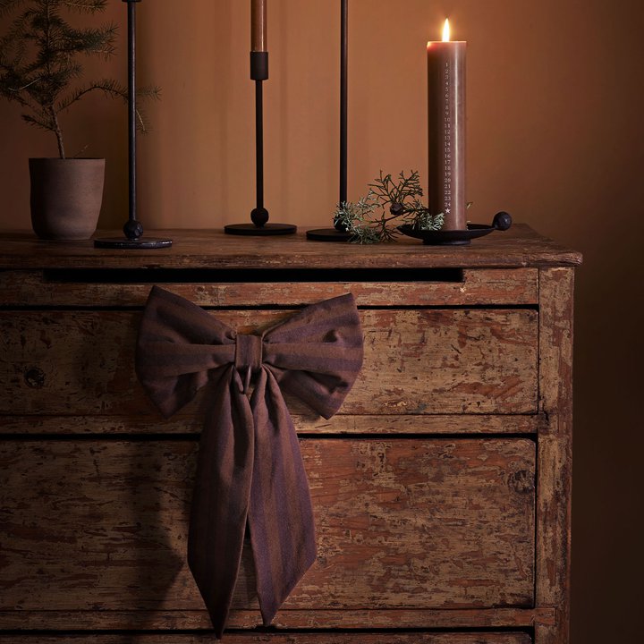 Small Christmas Bow - Brown