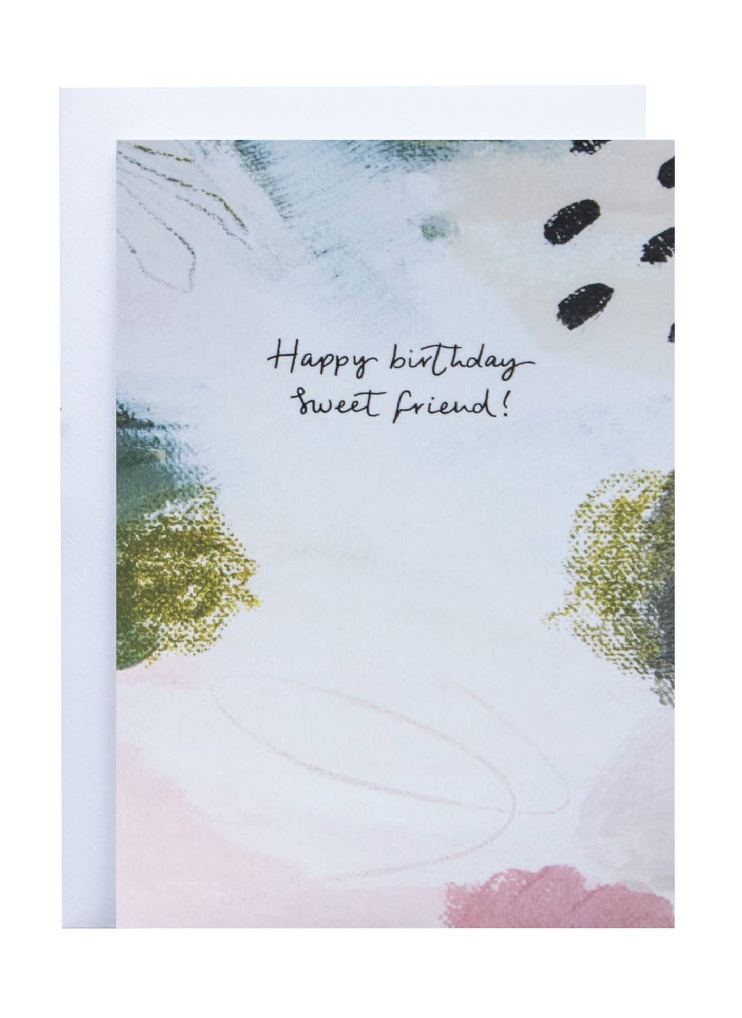 'Happy Birthday Sweet Friend' Abstract Greeting Card