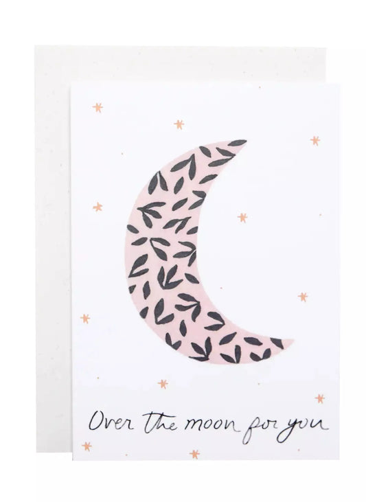 'Over The Moon' Greeting Card